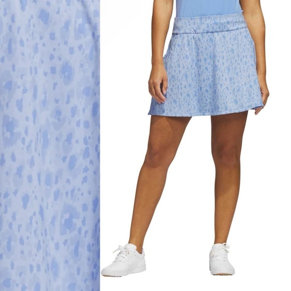 NWT Adidas Printed 16 Inch Skort Golf Tennis Blue Fusion Size Medium - Picture 1 of 15